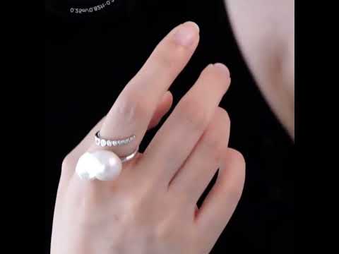 Sparkling Mermaid Baroque Pearl Rings-Adjustable