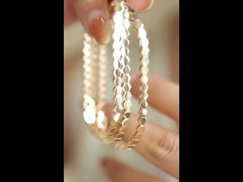 Gold Vermeil Hexagon Chain Bracelets