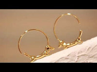 Flying Dachshund Dog Hoop Earrings