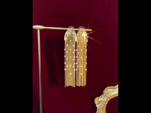 Sparkling Tassels Longline Earrings