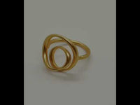 Minimalist Swirl Line Ring - Gold n Silver