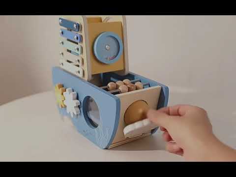 Wooden 5 in 1 Activity Boat Toy