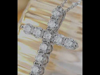 Moissanite Cross Pendant Necklace