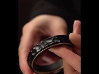 Black Sandal Wood Bronze Line Bangle-Unisex