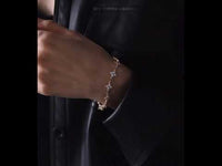 Four Leaf Flower Sparkle Bracelet