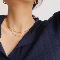 Herringbone Chain Slim Necklace