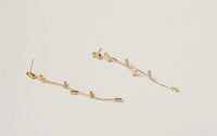 Retro Rose Gold-Plated Longline Earrings
