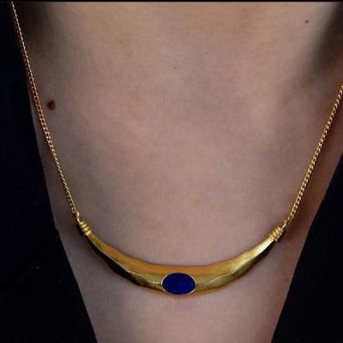 Egyptian Style Necklace-Lapislazuli n Spinel