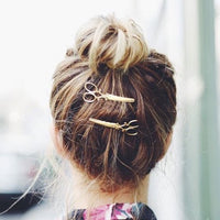 Unique design scissor metal hair barrettes