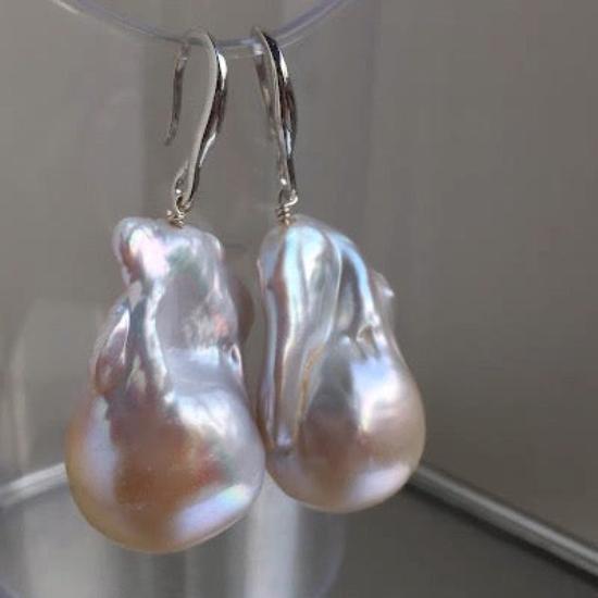 Chunky Baroque Pearl Large Drop Earrings